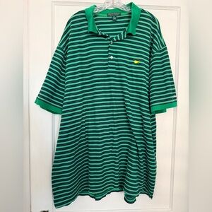 Masters green striped polo shirt men’s 3XL